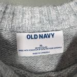 Old Navy Women's Gray Fuzzy Pink Heart Oversized Sweater - Size XL - Cozycore Photo 4