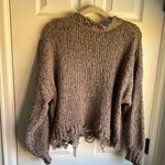 POL Women's Gray Distressed Sweater Photo 4