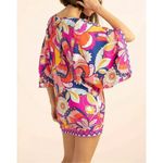 Trina Turk  Sevilla Floral Swim Jersey Swimsuit Cover Up Tunic Dress L Photo 2