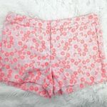 Banana Republic | Neon Coral Pink Lavender Floral Flower Print Shorts | Size 12 Photo 1