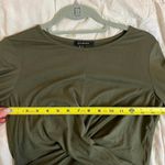 NWOT Green Long Sleeve Twist Front Crop Top Long Sleeve Shirt Size Medium Photo 5