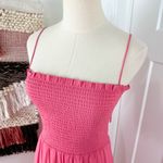 Reformation  Sable Smocked Dress Snapdragon Pink Sz XS Photo 6