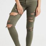 American Eagle Outfitters Ripped Jegging Green Size 6 Photo 0