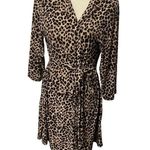 Rene Rofe Womens Leopard Print Bathrobe Robe Medium Tan Photo 0