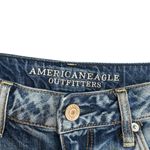 American Eagle Women’s Size 8 Longline Jorts Dad Shorts Blue Denim Baggy Frayed Photo 2