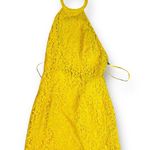superdown  Samara Gold Halter Mini Dress Size XS New With Tags Yellow Revolve Photo 3