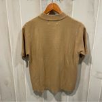 Cute vintage 90’s soft camel 🐪🐪🐪 tan mock neck short sleeve sweater flowy Size M Photo 5