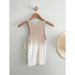 Aerie | NWT Ombre No BS Everyday Tank Ribbed Basic Scoop Neck | Tan White | XS Photo 6