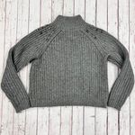 Apt. 9  Embellished Mock Neck Sweater Size Medium Gray Chunky Knit Wool Blend Photo 8