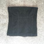 Rodebjer Black Glittery Fitted BustierTube Top Sleeveless Tank Blouse Size Small Photo 1