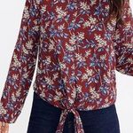 Madewell  Bell-Sleeve Tie Top in Antique Flora Sz Large Photo 0