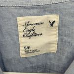 American Eagle  Outfitters Blue White Stripe Accent Button Down Women’s Size S Photo 2