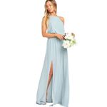 Show Me Your Mumu  Bridesmaid Heather Halter Dress in Silver Sage Crisp Size XXL Photo 0