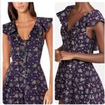Free People Violet Visions Romper Floral Corduroy Size XS Photo 1