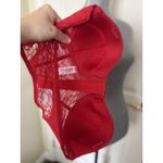 Juicy Couture Red Lace Corset Top Size 34C Bustier Front Closure Romanctic Goth Photo 6