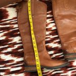 Sam Edelman Brown Cognac Leather Tall Knee High Penny Wide Calf Riding Equestrian Boots Size 6M #western #boho #indie Measurements in pics Photo 4