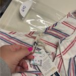 Seven7 Seven 100% Cotton Size Small Sleeveless Top White Red Blue Stripes New Tie Back Photo 4