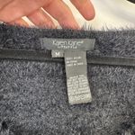 Karen Kane Vintage Y2K Sweater Womens Medium Black Eyelash Whimsigoth Lace Bow Photo 5