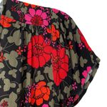 Rolla’s Cleo Rambling Floral Mini Wrap Dress size medium Black Red Pink Flowers Photo 6