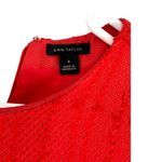 Ann Taylor  LOFT | 8 M | red tweed sheath mini dress Holiday Sheath Short Sleeve Photo 5