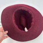 Victoria's Secret Vintage Victoria Secret Wide Brim Wool Floppy Brim‎ Hat Wine Burgundy elegant Photo 7