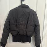 Sean John  Black Puffer Down Feather Jacket Gold Accents Sz S no hood Photo 1