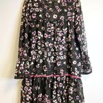 MISA Los Angeles Misa Dress Black w/ Pink & Purple Floral Lillian Mini Dress Sz S GUC Photo 7
