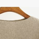 GABERLY Boat Neck Batwing Sleeves Dolman Knitted Sweater Pullover in Tan Size undefined Photo 1