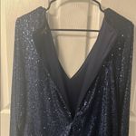 Elegant Navy Blue Evening Gown Size XL Photo 7