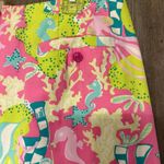 Lilly Pulitzer Vintage Pink and Green A-Line Skirt with zipper in back Photo 5