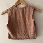 ZARA  Brown Neutral Stretchy Sleeveless Crop Top Photo 2