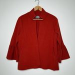 Anthropologie  Rust One Button Sweater Jacket Size Small Photo 1