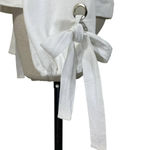 Forever 21 White oversized sleeve tie sweatshirt  size small crew neck relaxed fit Photo 1