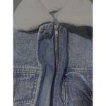 One World  Jean Bomber Jacket NWT Sz. Medium Trucker Distressed Pockets Photo 9