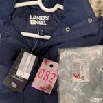 Lands' End NWT Women's 600 Down Winter Long Coat Hood Deep Sea Navy Photo 13