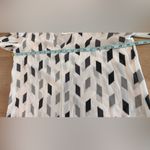 Theory short sleeve a line top brush grey multi print silk blouse medium NWT Photo 5