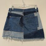 Alice + Olivia  Patchwork Denim Mini Skirt in Keep Steppin Size 28 Photo 3