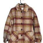 Cyrus Brown & Tan Madras Plaid Button Front Collared Sweater Jacket Women Sz M Photo 0