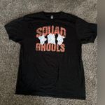 Spirit Halloween Halloween Black Graphic Tee with Red and White Design Photo 0