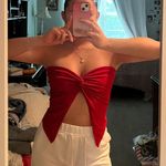 Amazon  Red Front Twist Tube Top Photo 0