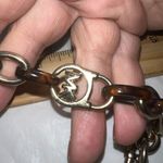 Michael Kors  Tortoise Shell and Gold Tone Link Toggle Closure Bracelet/Anklet 10 Photo 6