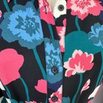 Kate Spade Shirt Dress Womens XS Black Polyester Whimsical Viney Floral Belt Photo 5
