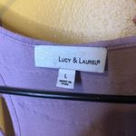 Lucy & Laurel  Purple Ruffle Sleeveless Top, L Photo 3