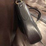 BURBERRYS Tumbled Black Leather Magnetic Close Nova Check Lining Crossbody Bag Photo 9