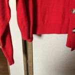 Forever 21  Red Cardigan Sweater Vibrant Knit. Small Photo 3