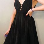 Free People Gabby Party Satin Black Mini Dress Photo 3