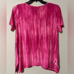 Sami & Jo  size medium womens fuchsia short sleeve blouse lightweight stretchy Photo 1