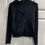 Athleta  Black Hoodie Asymmetrical Zip Jacket - Size XS - EUC Photo 0