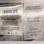 AGOLDE  Merrel High-Rise Raw Hem Low Stretch Straight Denim Jeans Size 26‎ Photo 15