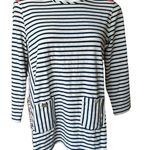 Multiples  Mixed Print Mixed Media Top, Sz M Photo 5